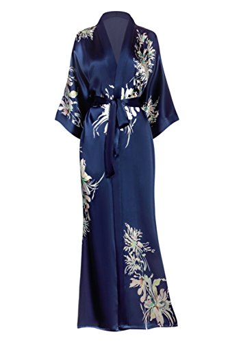 Leaf Print Kimono Robe